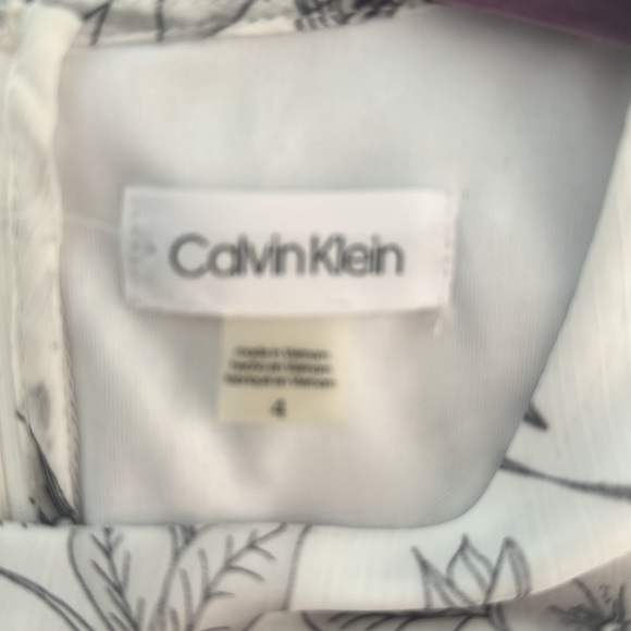 Calvin Klein White and Black Floral Dress - Picture 5 of 6